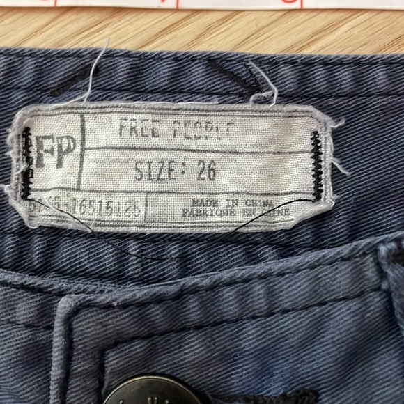 Free People Pants Blue/Gray moto pants size 26‎ - Picture 2 of 11